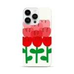 Tulips Aluminum Back iPhone Case – Shockproof Slim Fit Cover with Rubber Grip Sides
