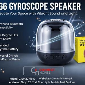 W66 Gyroscope 360° Rotating RGB Bluetooth Speaker – Mini Wireless Speaker with Bass