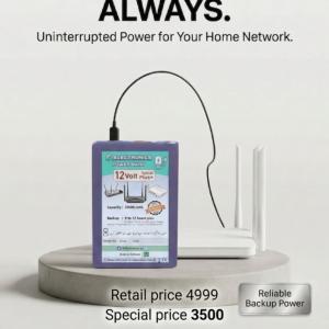 12V 20000mAh WiFi Router UPS Power Bank –| 9 to 12 Hours Guaranteed Backup | Tp Link-Tenda-PTCL | Fiber Base Router