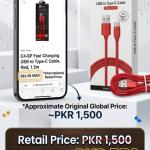 C4-SP USB to Type-C Cable + 1.5 Meter + Braided Heavy Duty + Fast Charging & Data Sync + Best Price in Pakistan