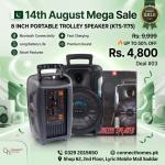 CRight KTS-1175 Wireless Portable Party Speaker - 8 Inch Big Woofer - High Power Bass - RGB LED Lights - Wireless Bluetooth, USB, SD Card & AUX Suppor