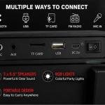 KTS-2190 Triple 6.5 Inch Bluetooth Speaker with Wireless Mic | 3 Speakers Karaoke System | USB/TF/FM | Rechargeable