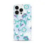 White Blossom Aluminum Back iPhone Case – Shockproof Slim Fit Cover with Rubber Grip Sides